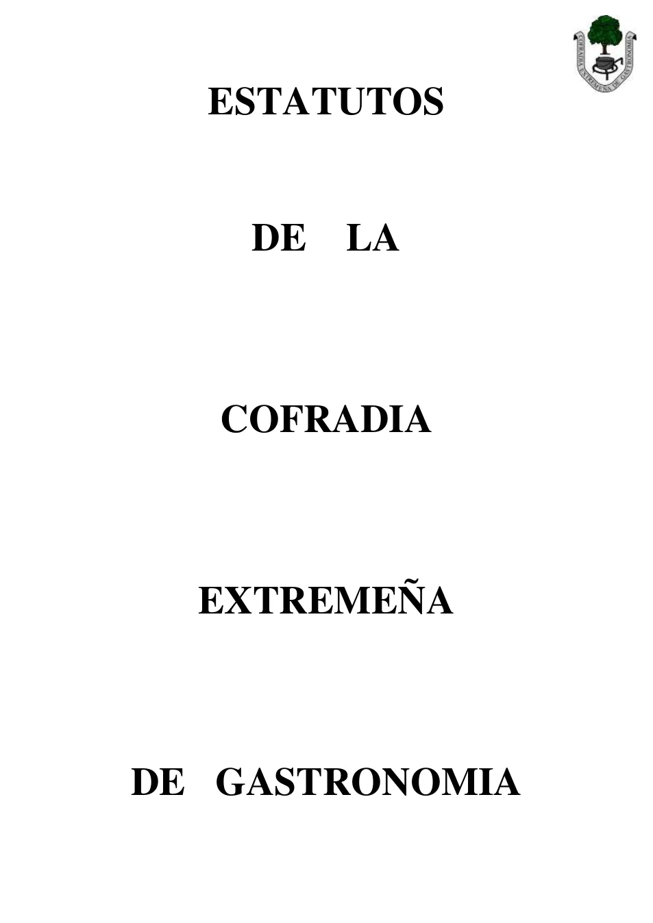 Portada original de Estatutos adaptados a la Ley Orgánica